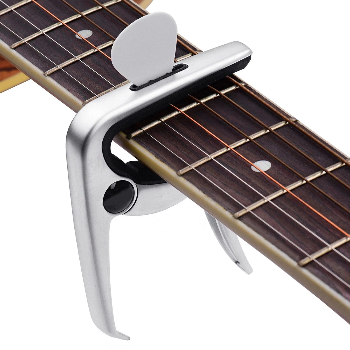TC-02 Multifunctional Zinc Alloy Guitar Capo - Silver