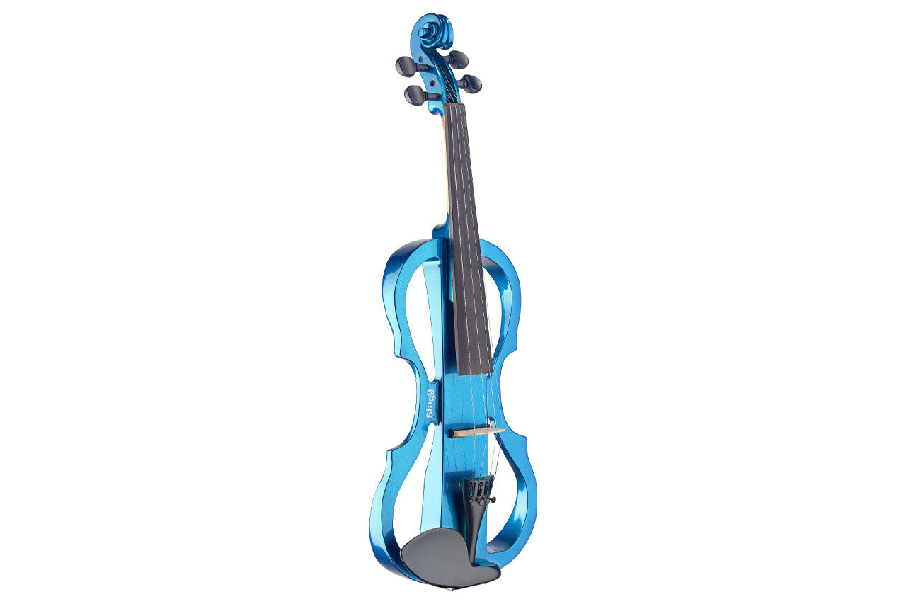 Stagg 4/4 Metallic Blue Electric Violin 