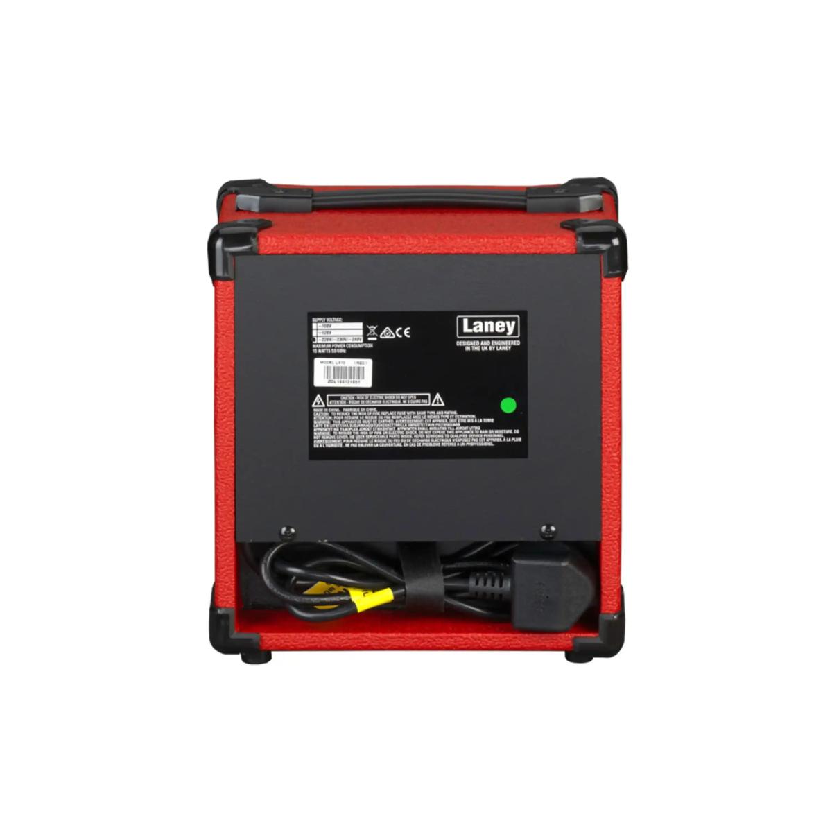 Laney LX10-RED 10W combo amp, back with power cord
