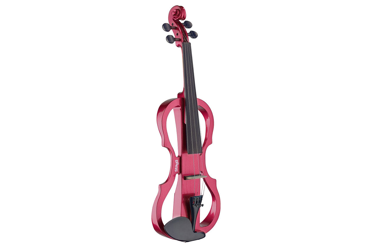 Stagg 4/4 Metallic Red Electric Violin 