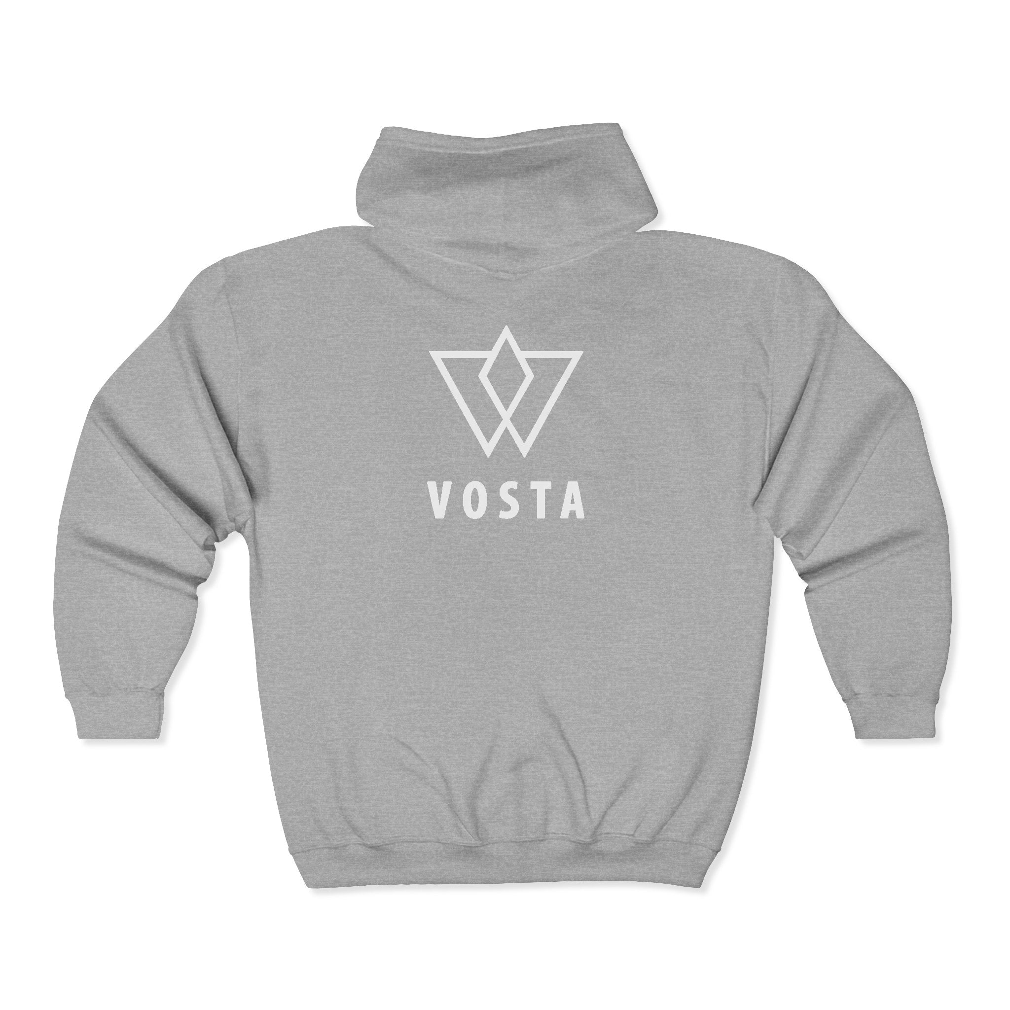 Vosta Zip Up Hoodie - White Logo
