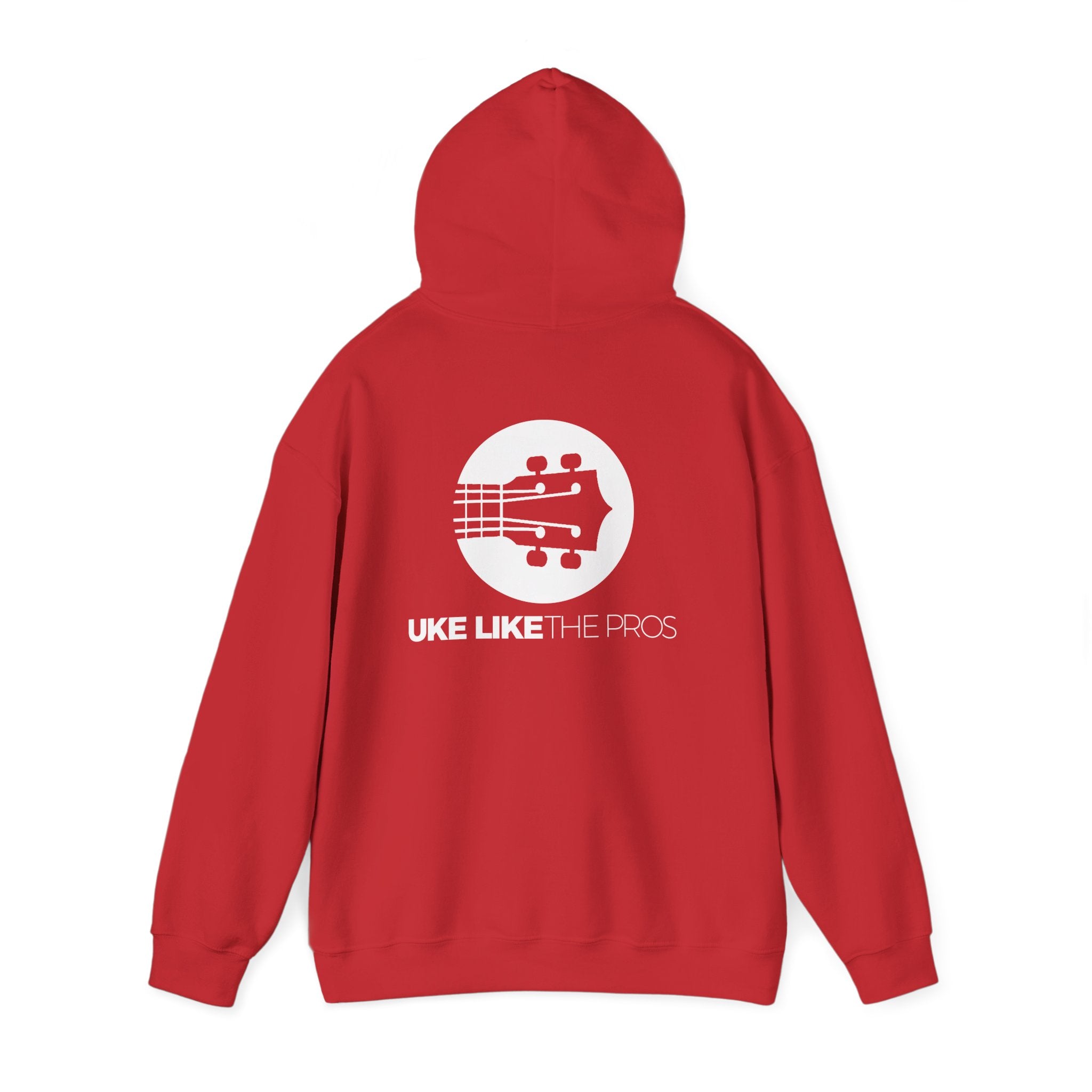 Uke Like The Pros Hoodie - White Logo Pullover