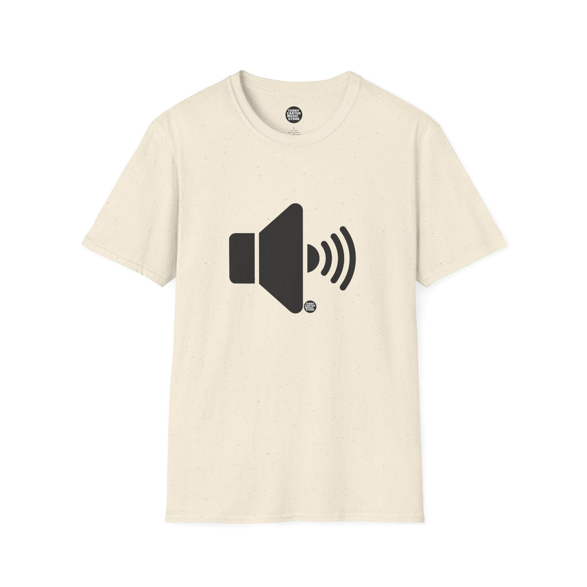 Sound On Speaker Icon T-Shirt - Black Logo