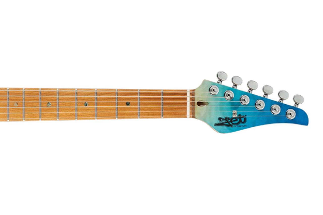 Jet JS-1000 QTBL Quilted Blue Stratocaster Electric Guitar