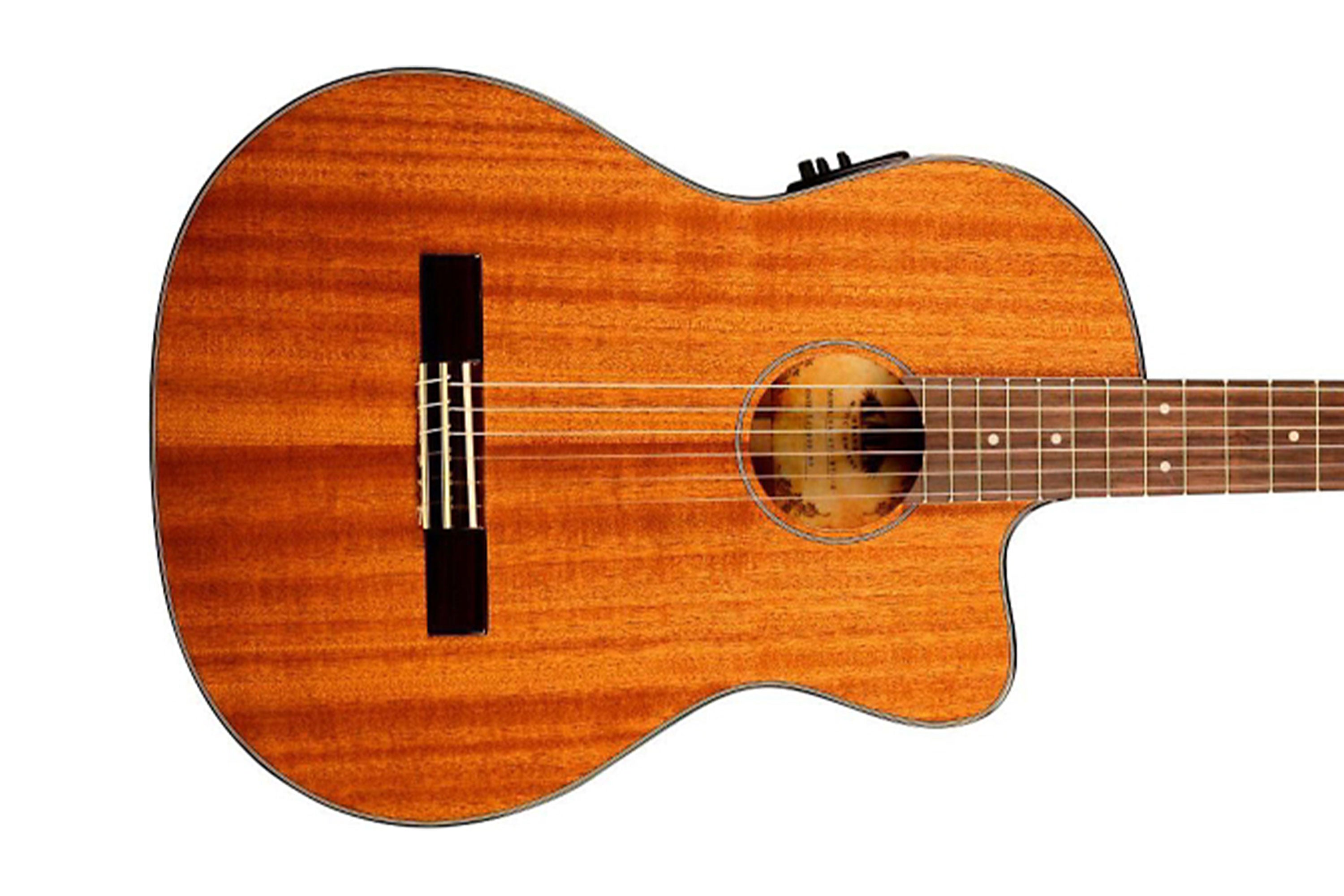 Kala Solid Mahogany Thinline Nylon Guitar