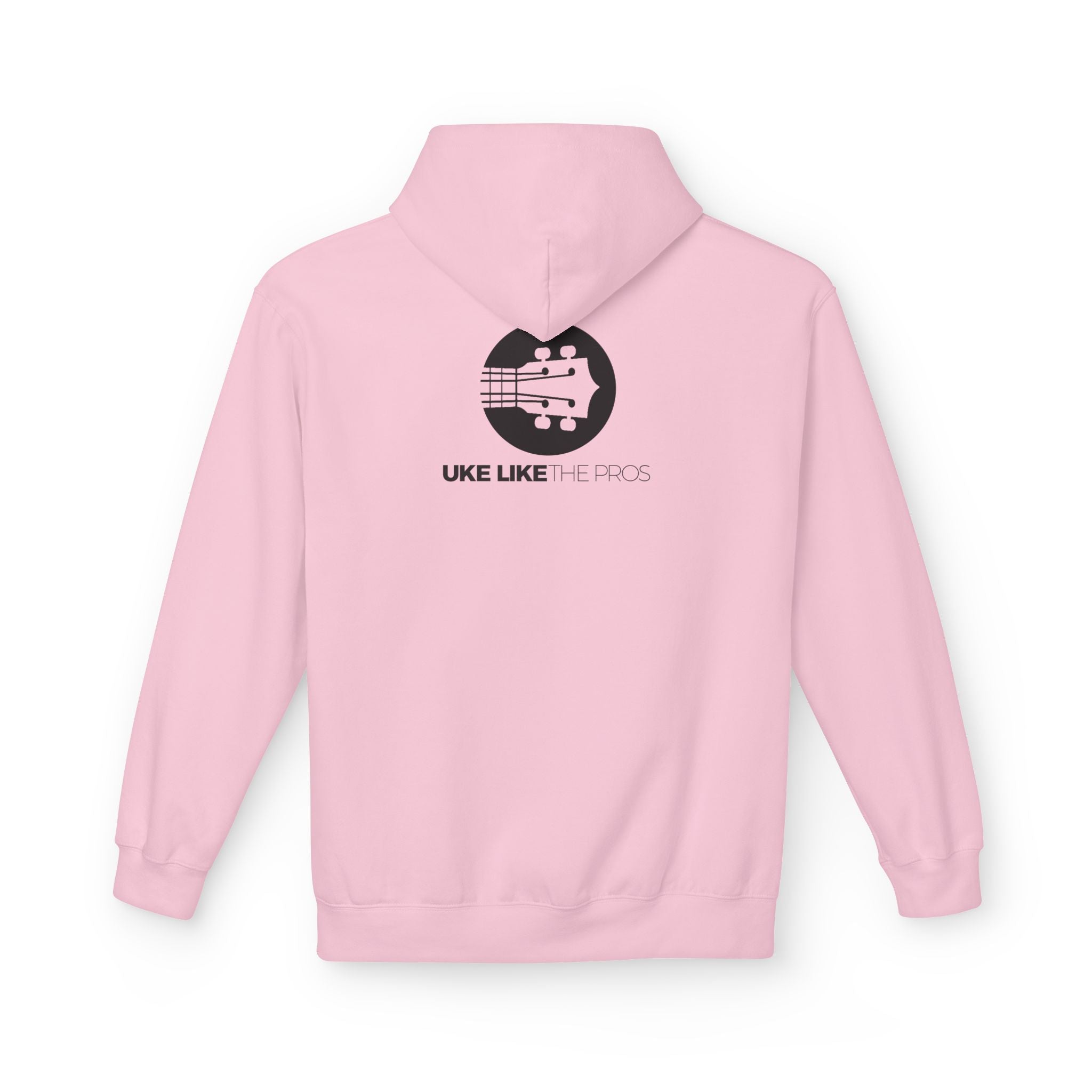Uke Like The Pros Unisex Fleece Hoodie - Black Logo