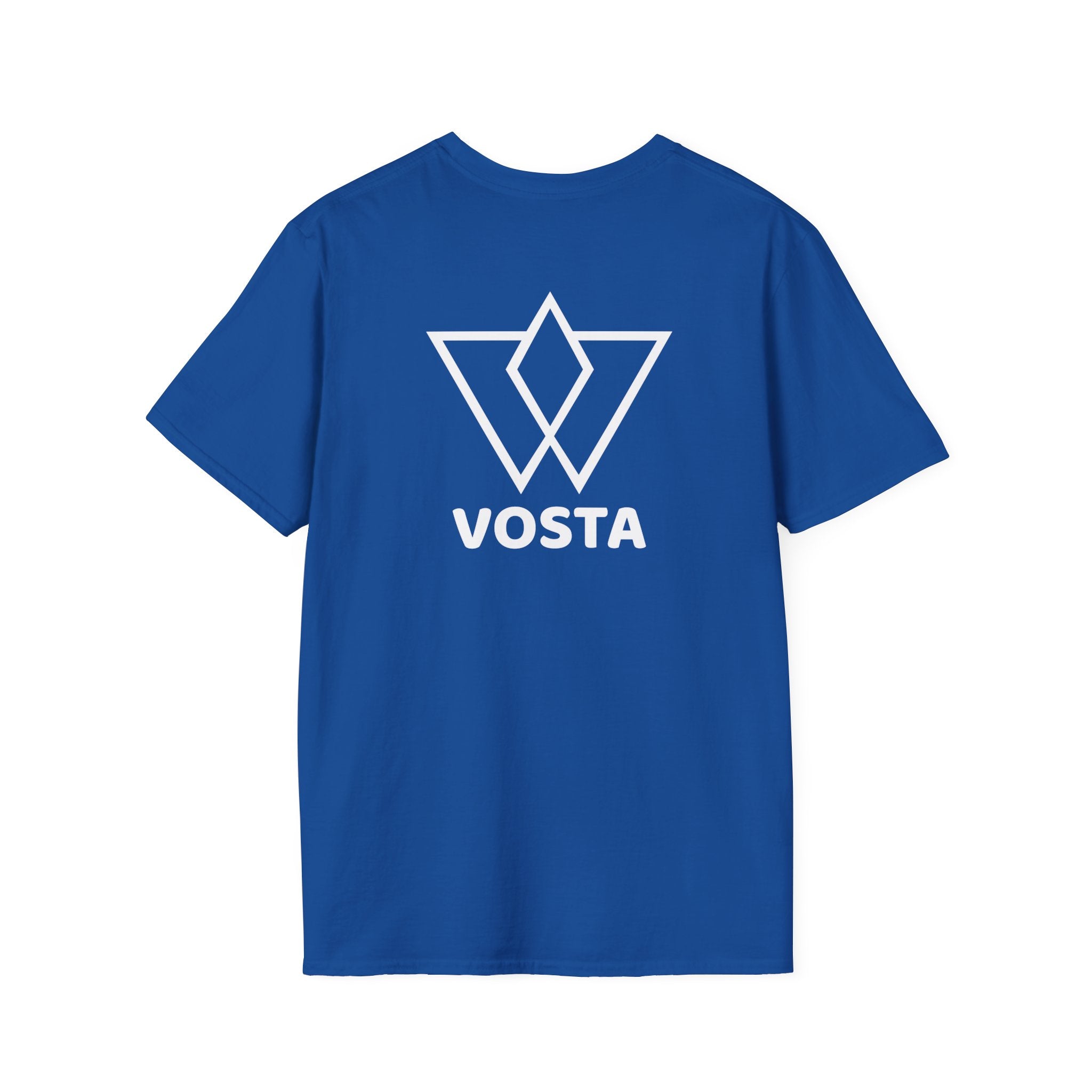 Vosta Black T-Shirt - Minimalist White Logo Tee