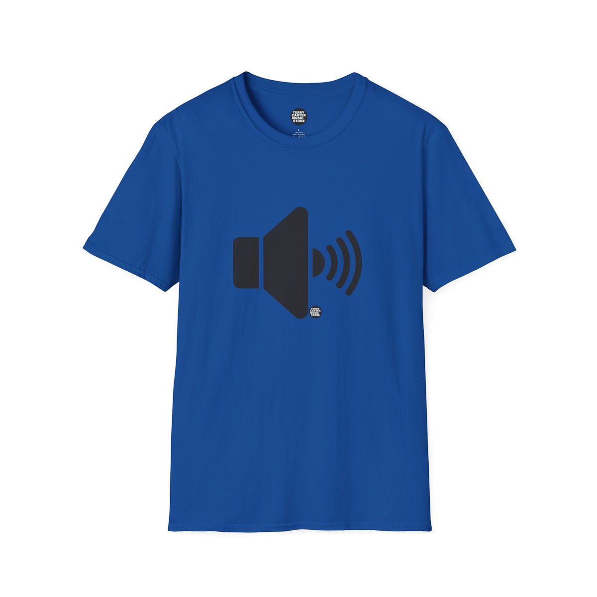 Sound On Speaker Icon T-Shirt - Black Logo