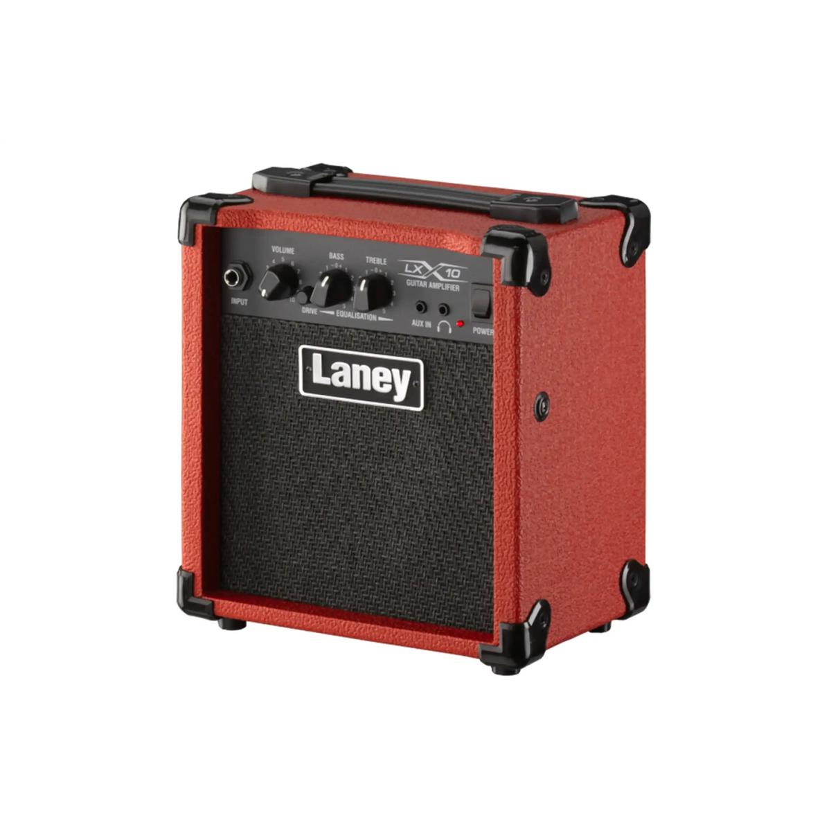Laney LX10-RED 10W combo amp, angled view from the right