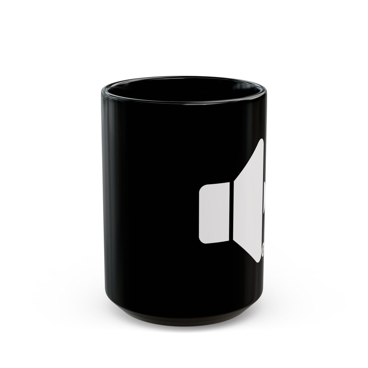 Sound On Speaker Icon Black Ceramic Mug - 11oz & 15oz