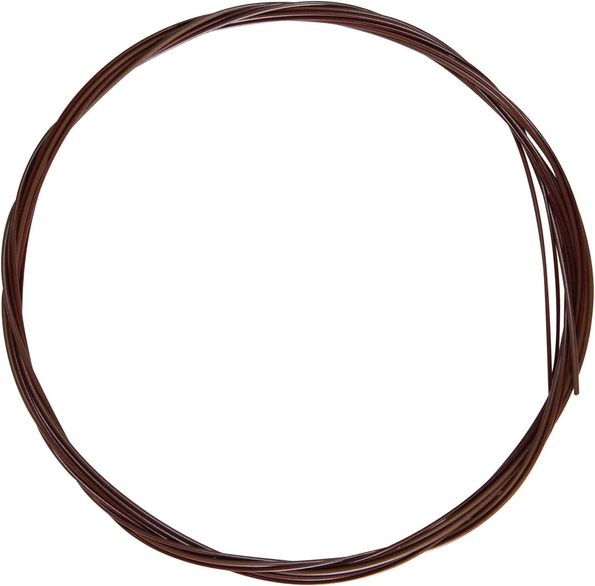 Aquila 133C Red Series Nylgut treble strings uncoiled, showing their dark red-brown color