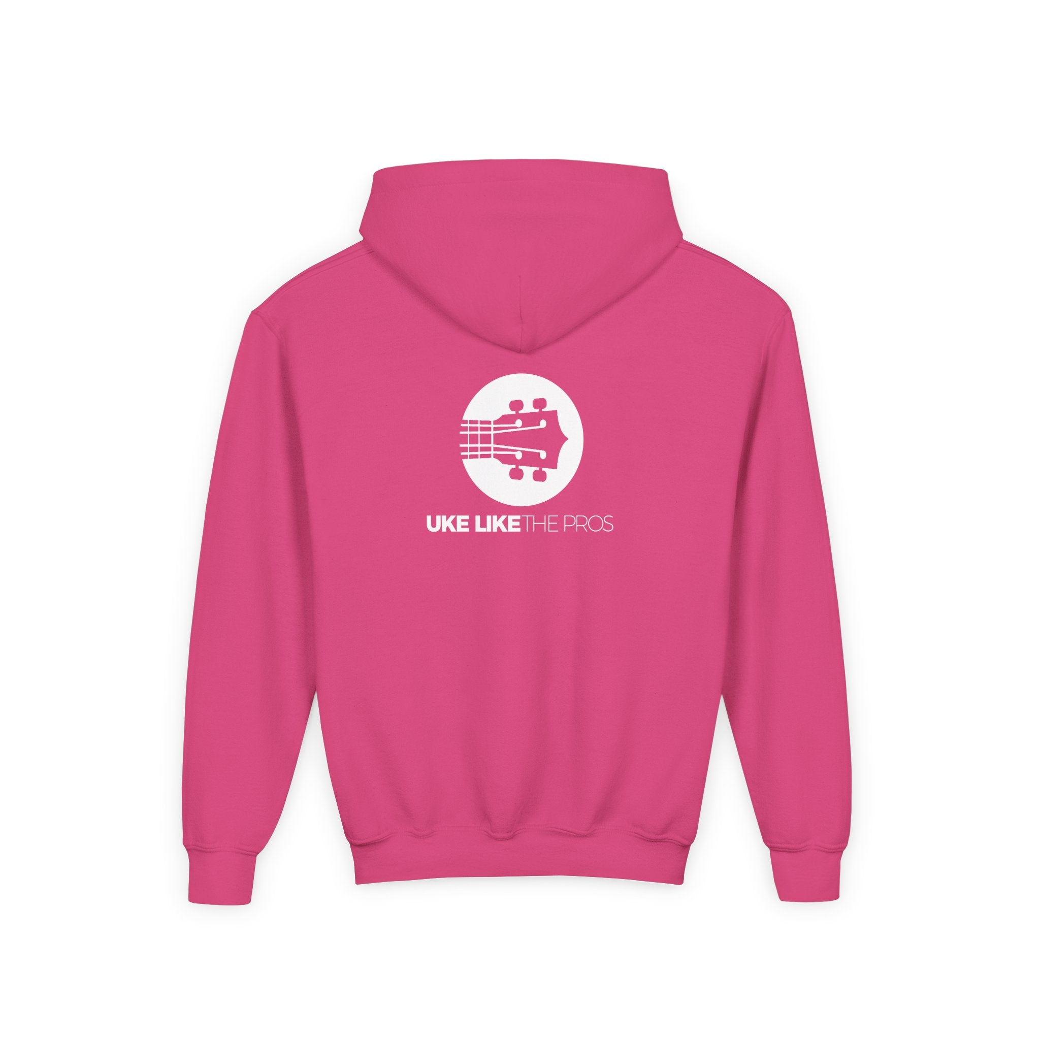 Uke Like The Pros Youth Hoodie - White Logo