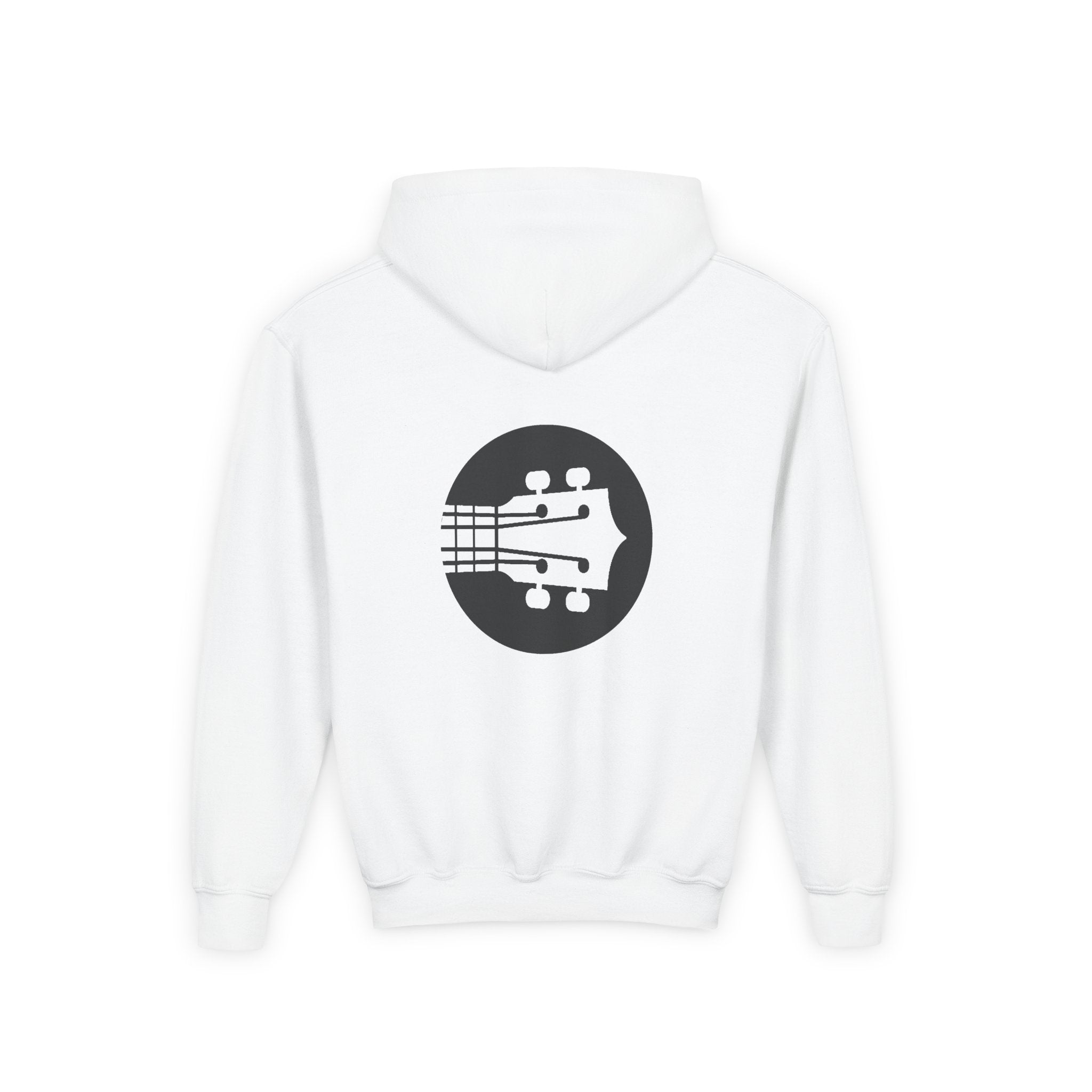 Uke Like The Pros Youth Hoodie — Black Logo