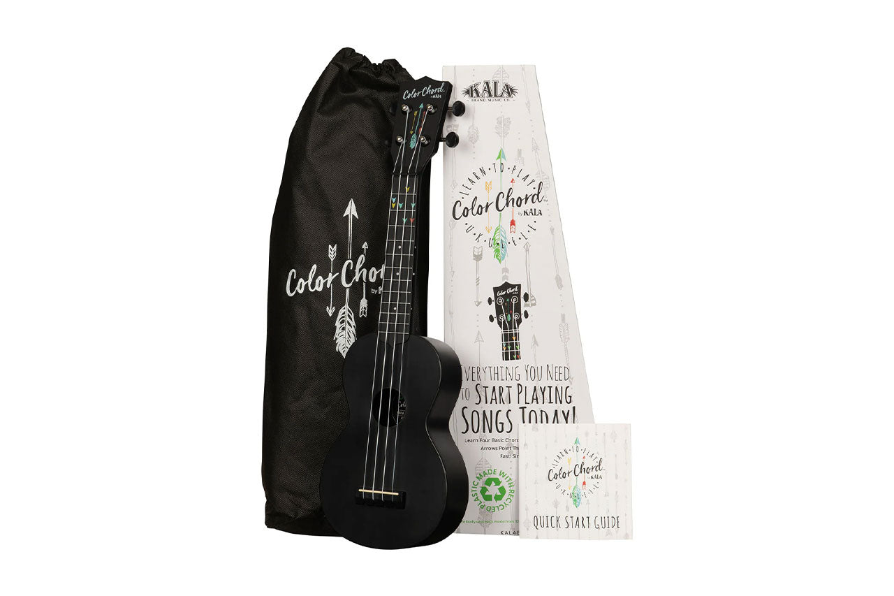 Kala Recycled Color Chord Soprano Ukulele Starter Kit