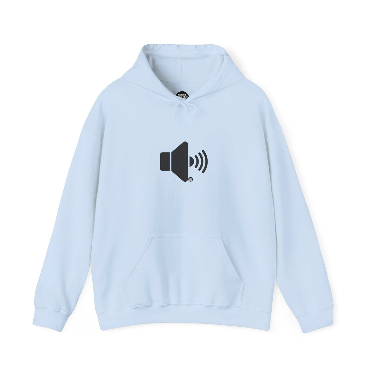 Sound On Speaker Icon Hoodie – Black Logo