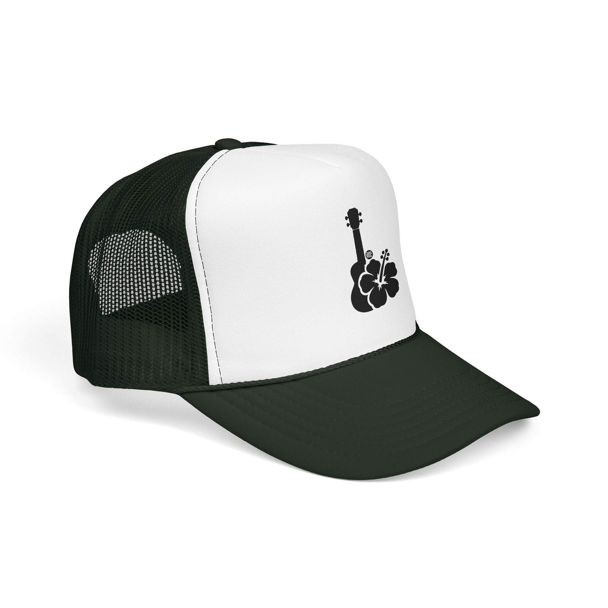 Ukulele Musician Foam Trucker Hat - Hibiscus