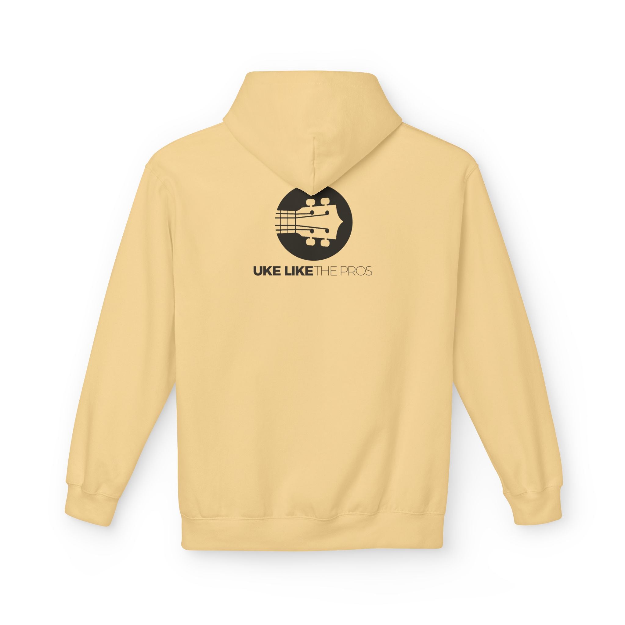 Uke Like The Pros Unisex Fleece Hoodie - Black Logo