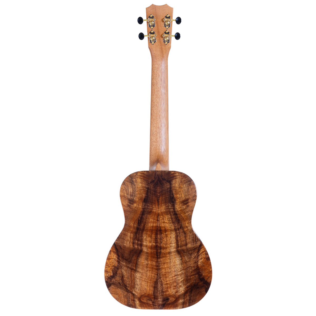 Kanile'a Islands Premium Tenor ukulele with Paua abalone island chain inlay, serial 30195: full back view