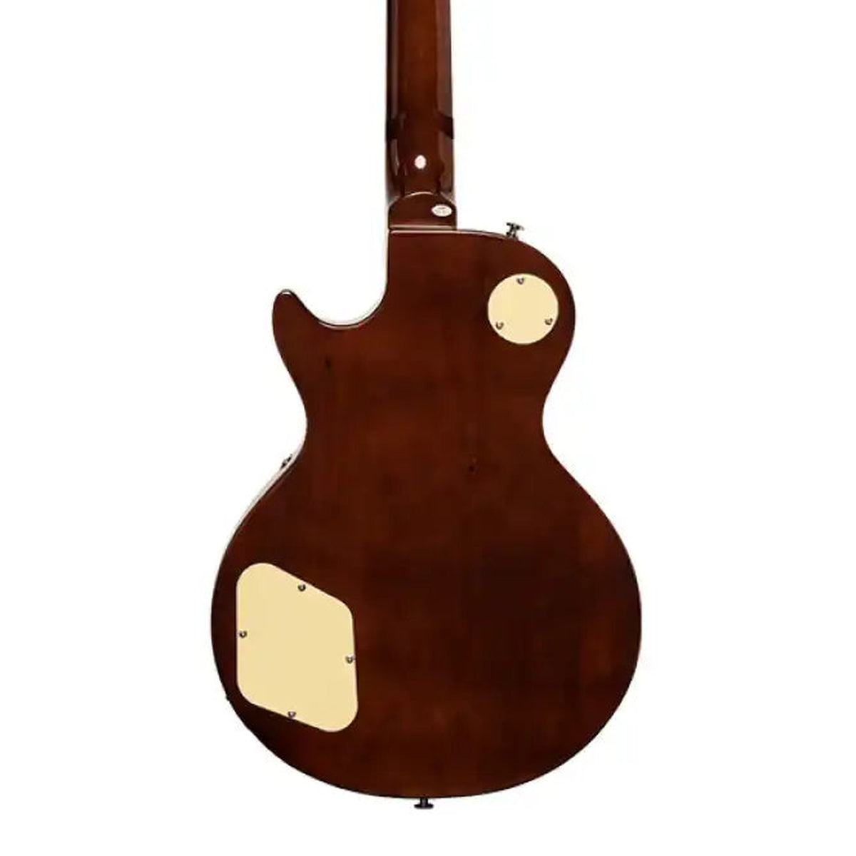 Body back of the Stagg SEL-STD Standard Series Electric Guitar - Gold, with the base of the neck