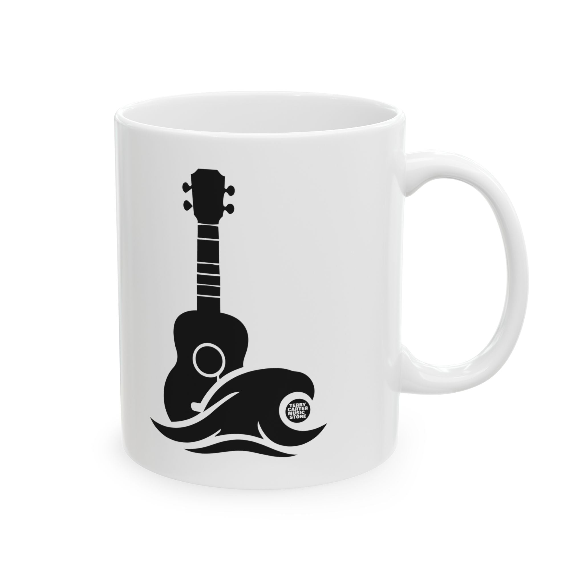 Ukulele Musician White Coffee Cup - 11oz & 15oz