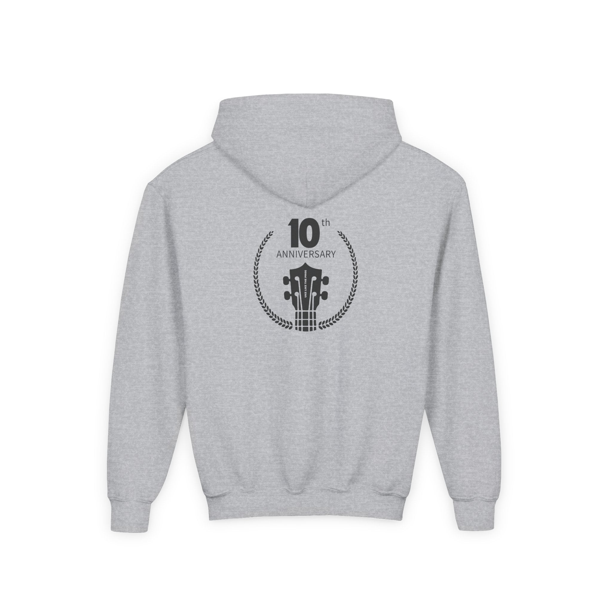 Uke Like The Pros 10th Anniversary Youth Hoodie - Black Logo