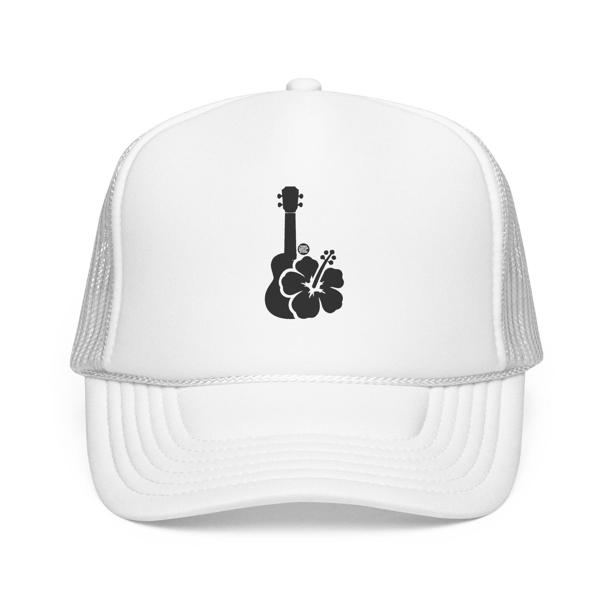 Ukulele Musician Foam Trucker Hat - Hibiscus