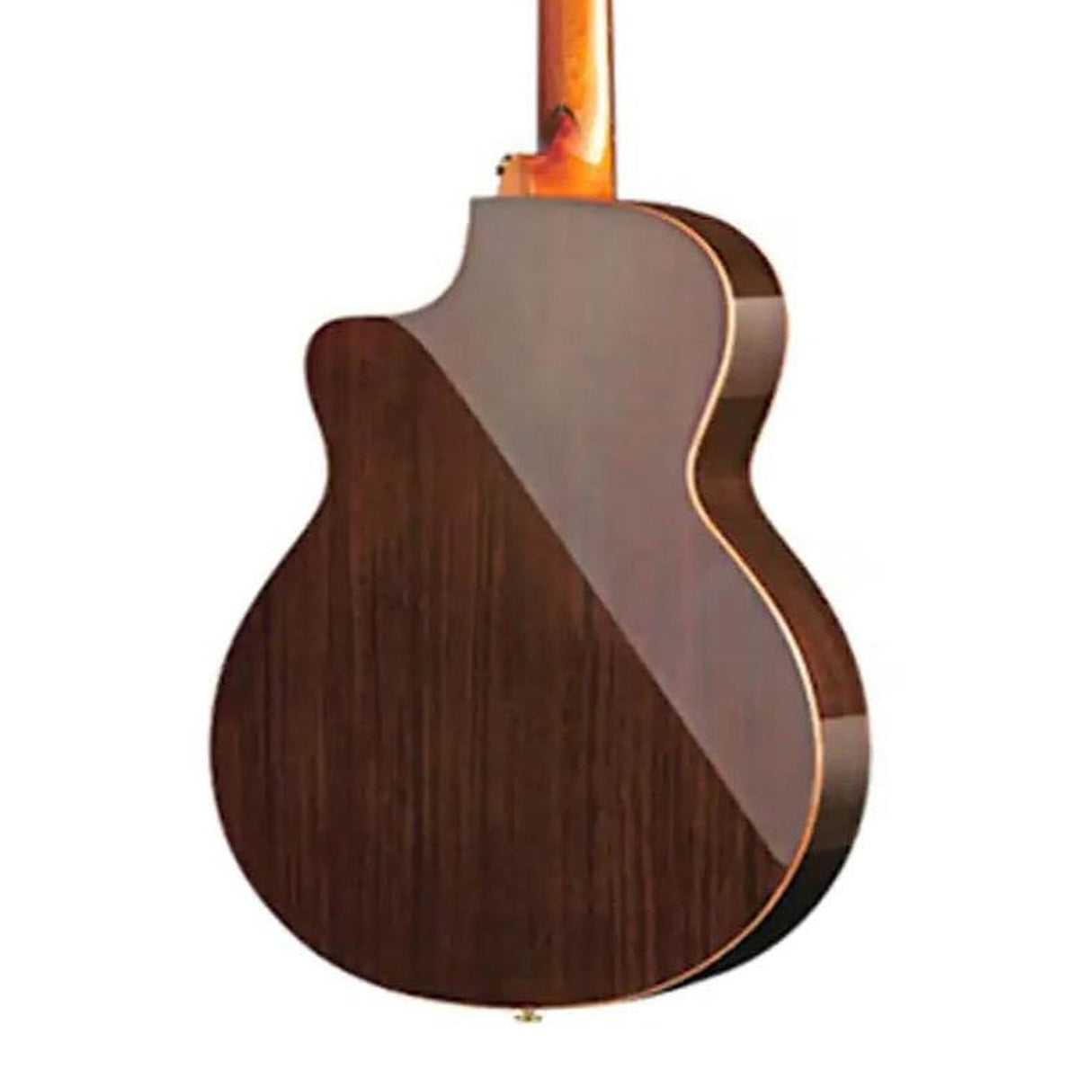 Body back of the Willow Creek FX-PG94P Ported Pro Acoustic Grand Auditorium Guitar w/ Effects & Bluetooth, with the base of the neck
