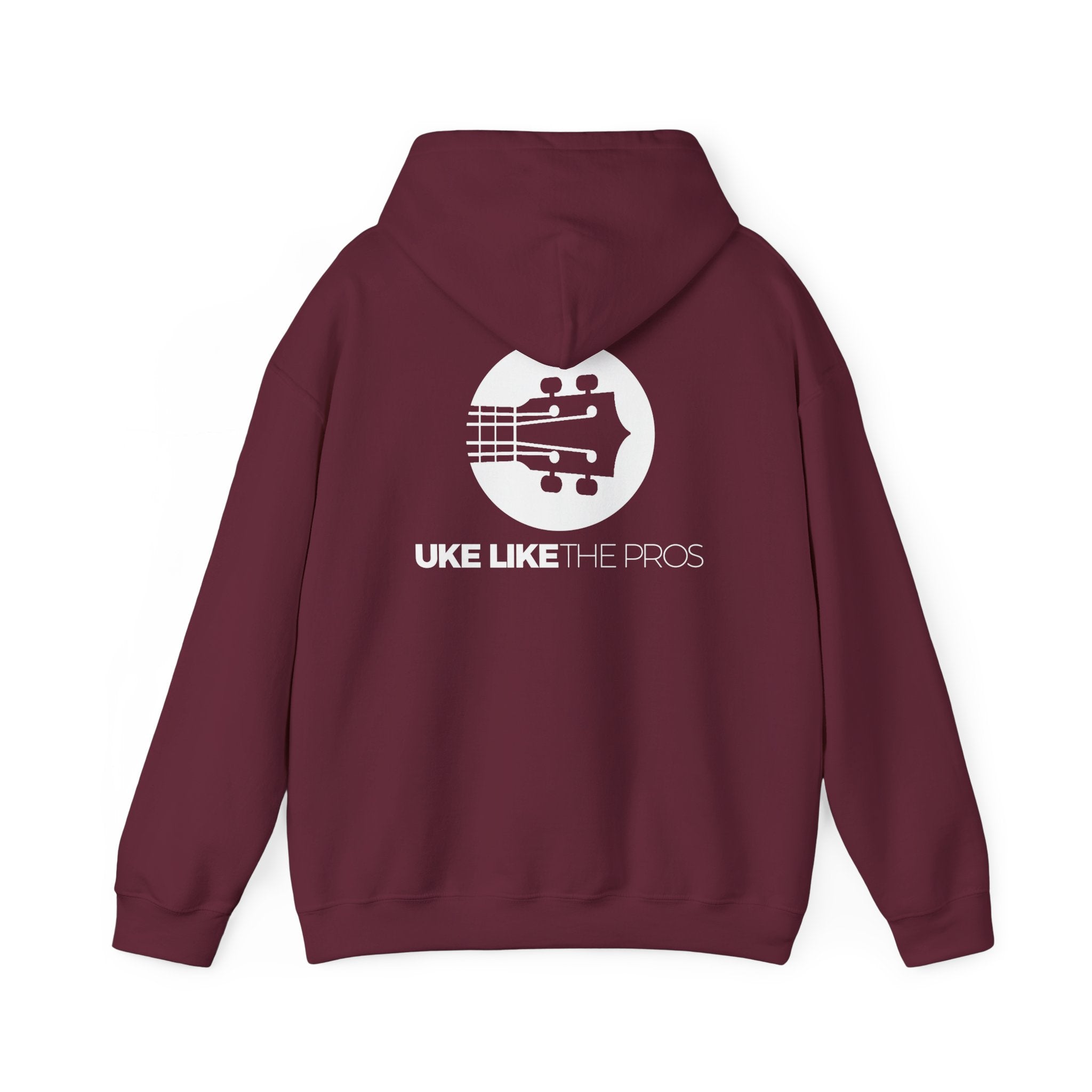 Uke Like The Pros Hoodie - White Logo Pullover