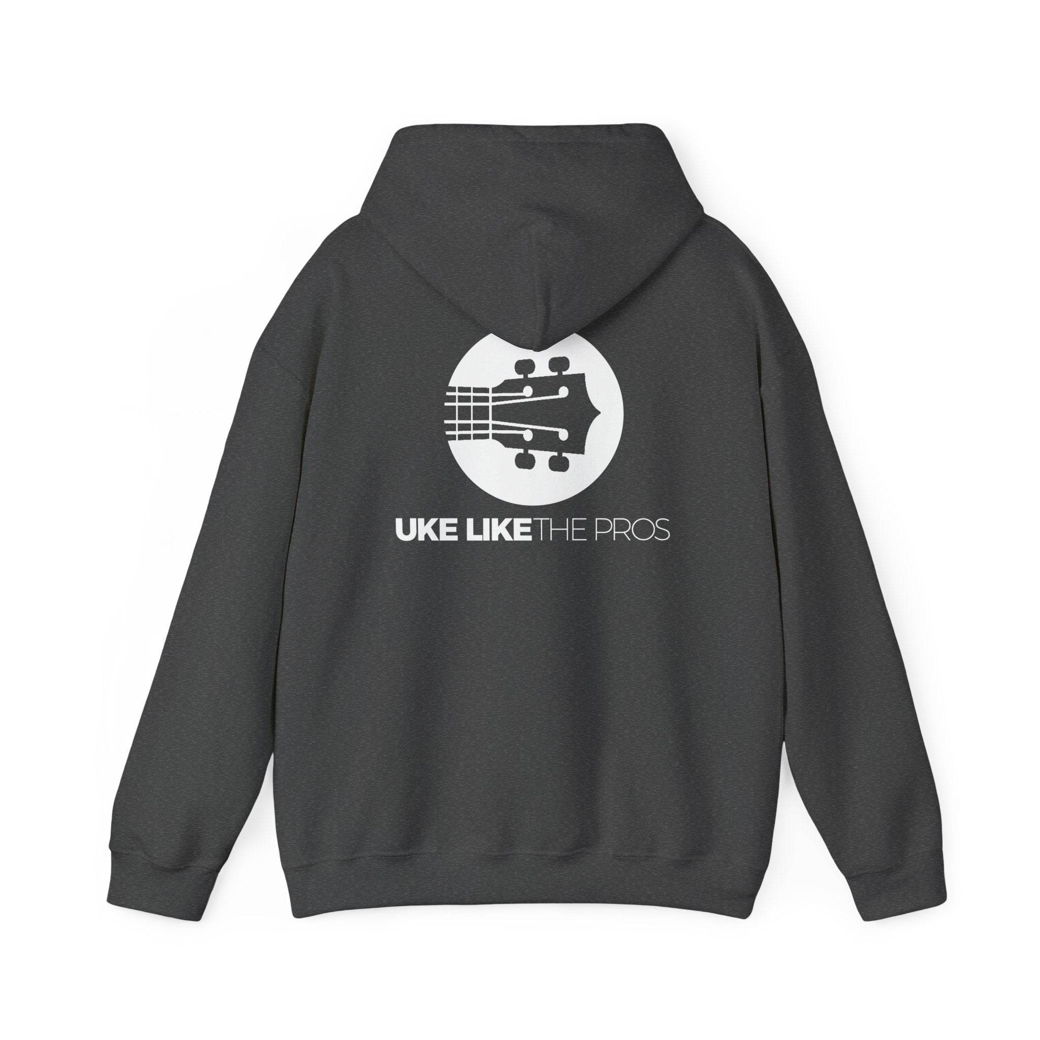 Uke Like The Pros Hoodie - White Logo Pullover