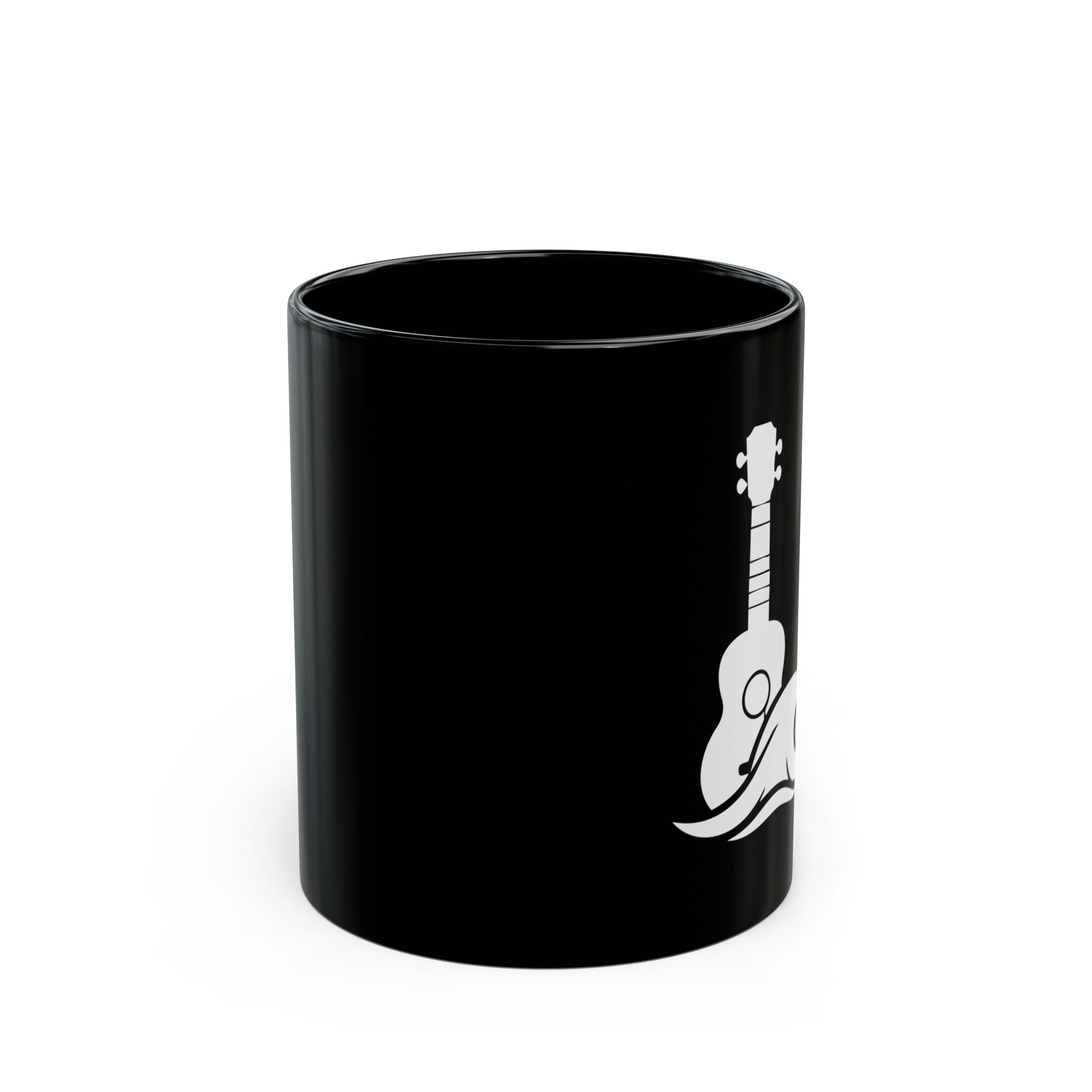 Ukulele Musician Black Coffee Cup - 11oz & 15oz - Terry Carter