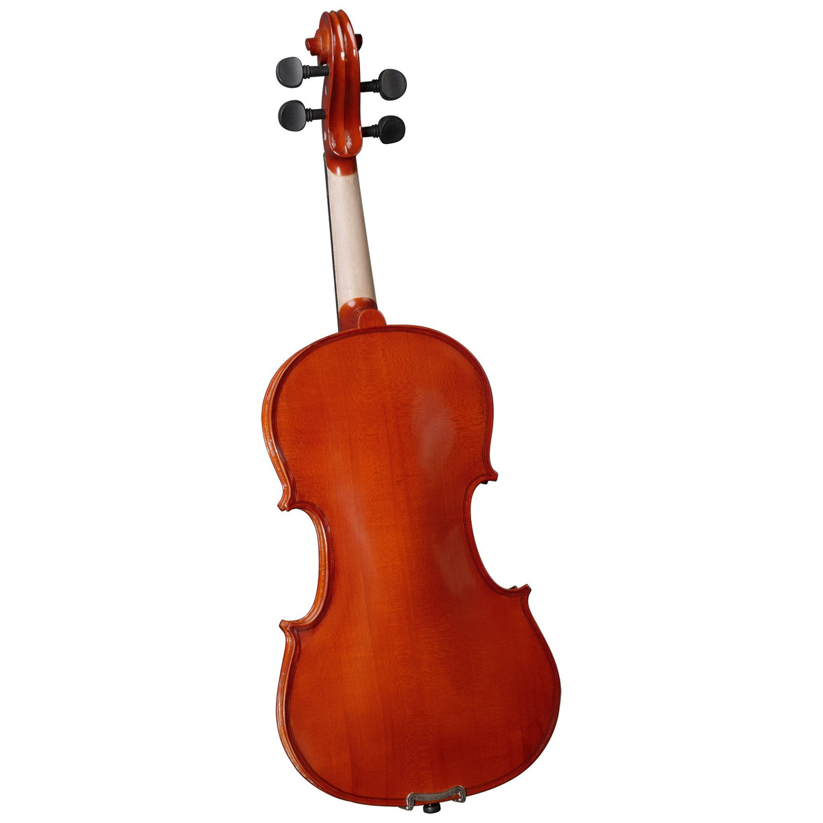 Back of the Anton Breton AB-05 traditional red student violin showing the solid maple back and neck