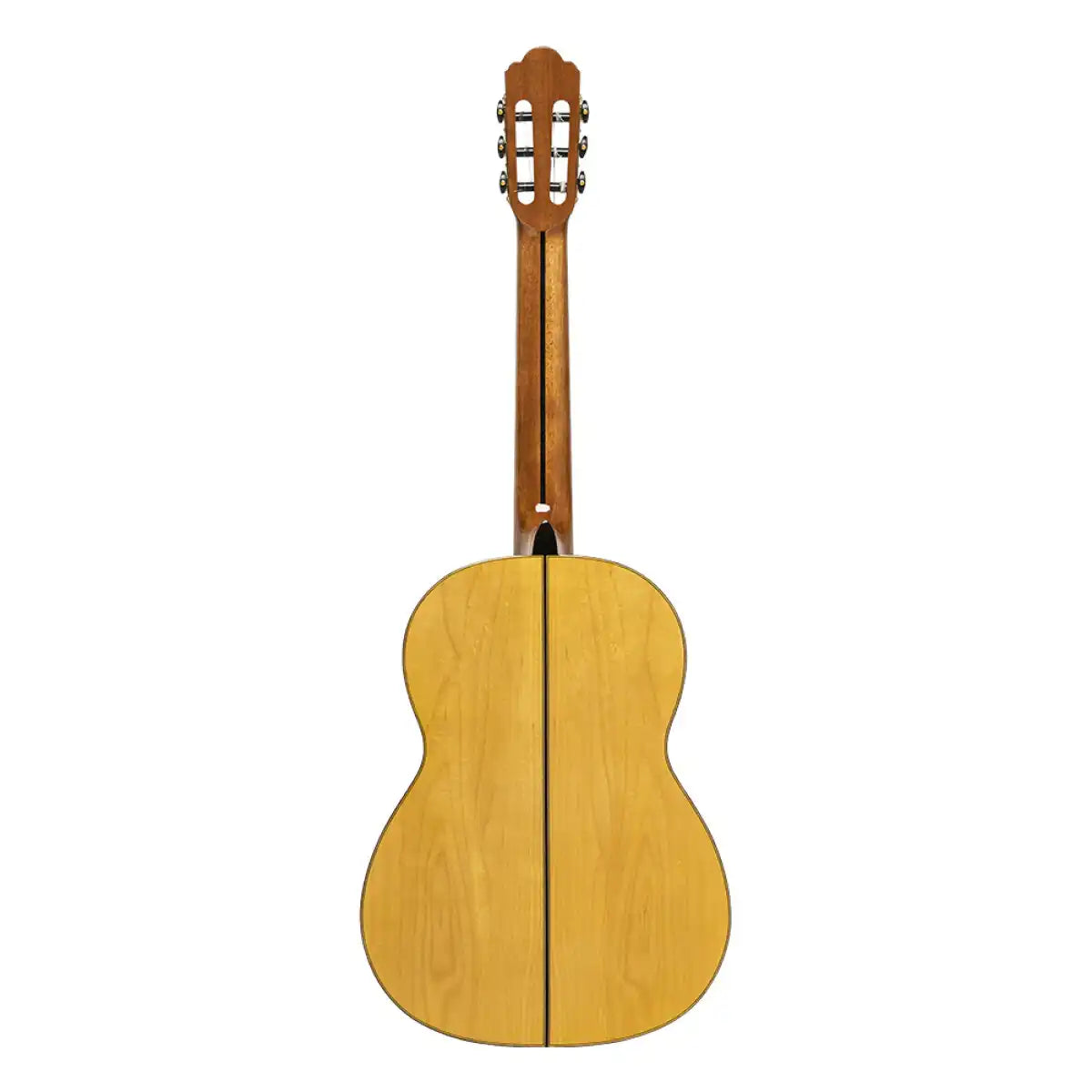 Albillo flamenca guitar, full back view