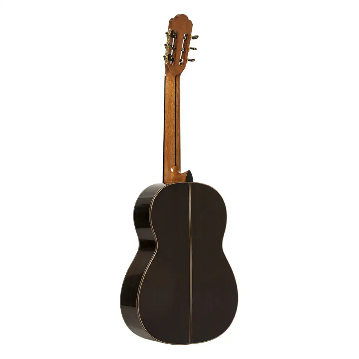 Mazuelo-SR classical guitar, full back view
