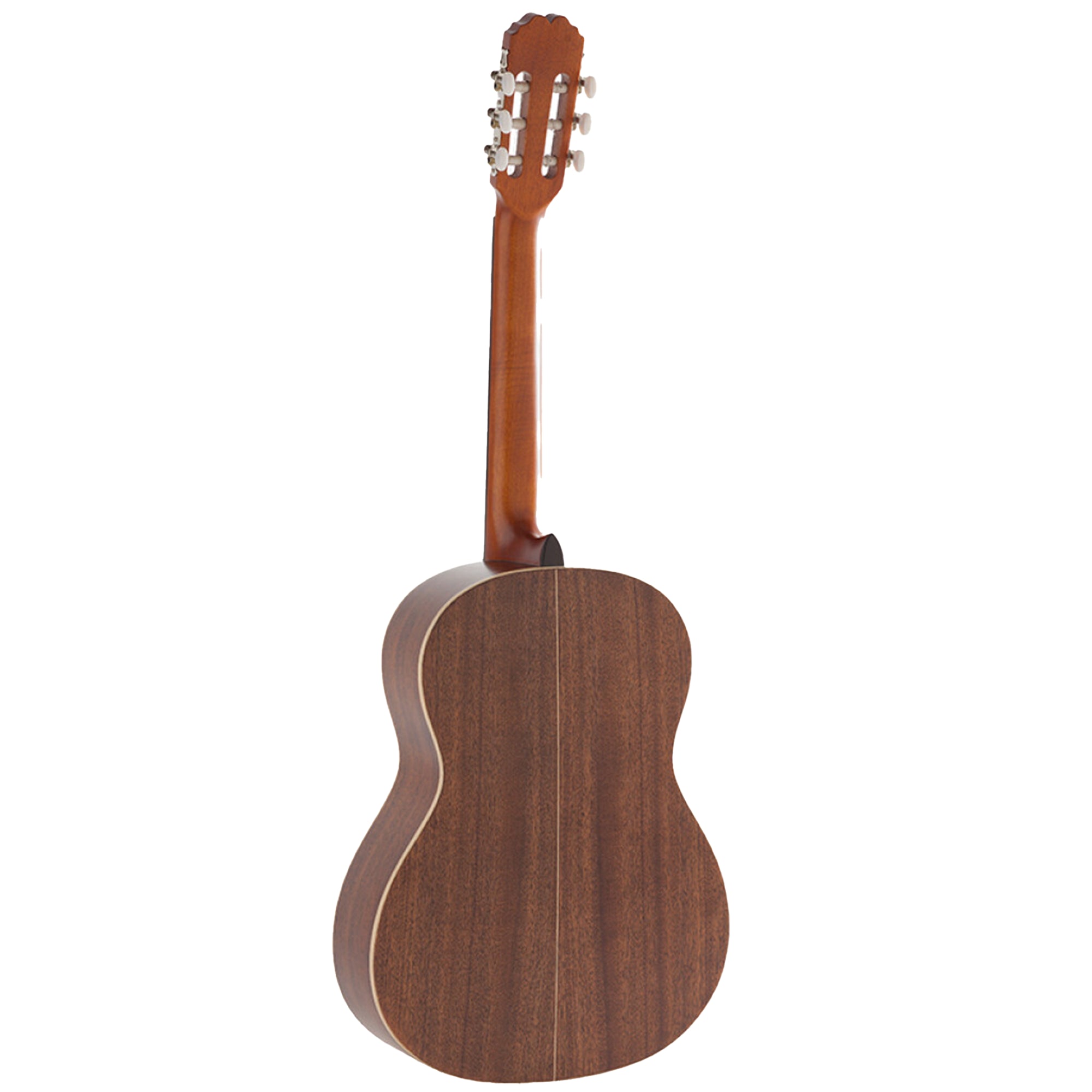 Back view of Admira Sevilla guitar on a white background