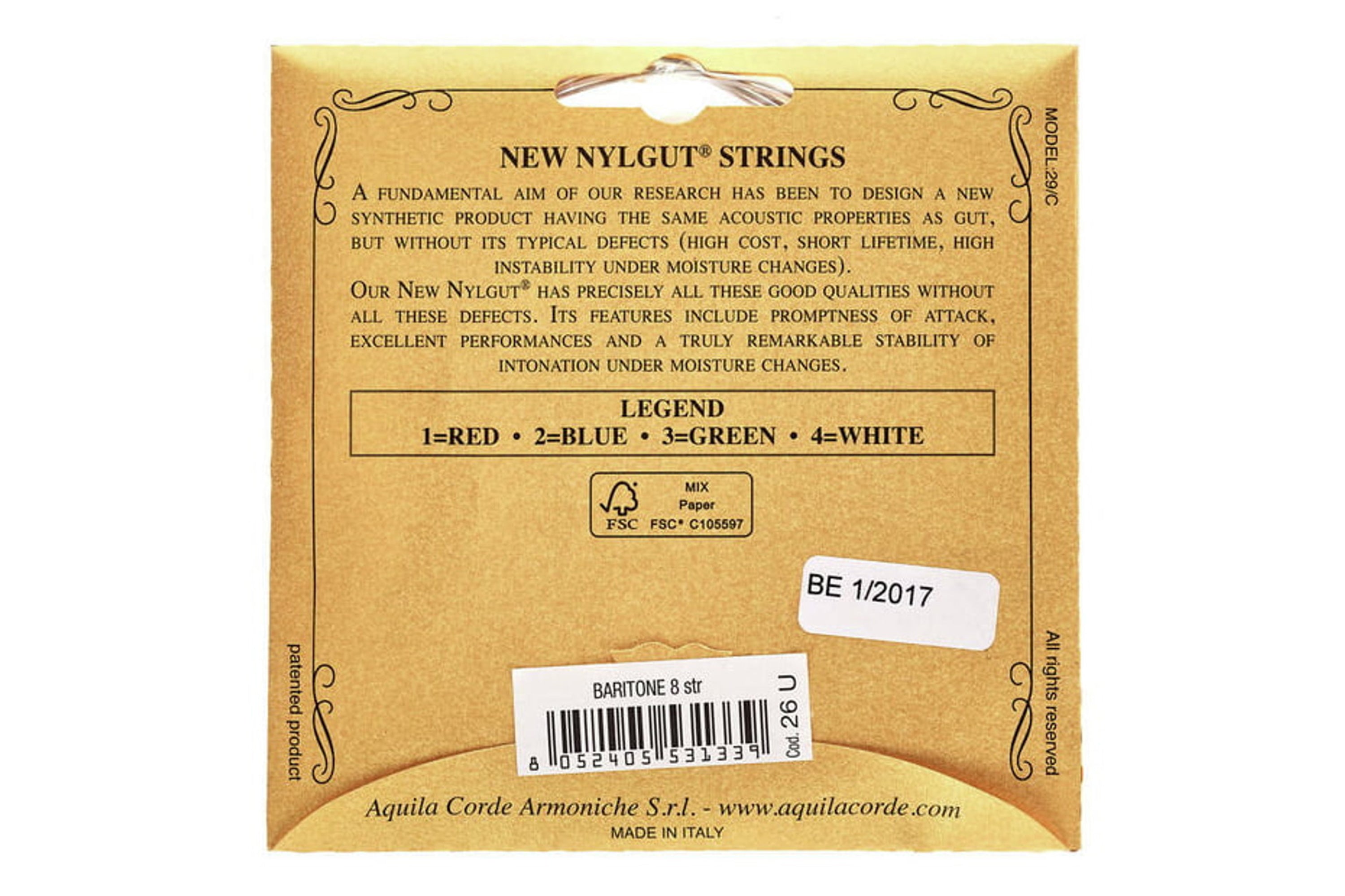 Aquila 26U 8 String Baritone Strings - Terry Carter Music Store
