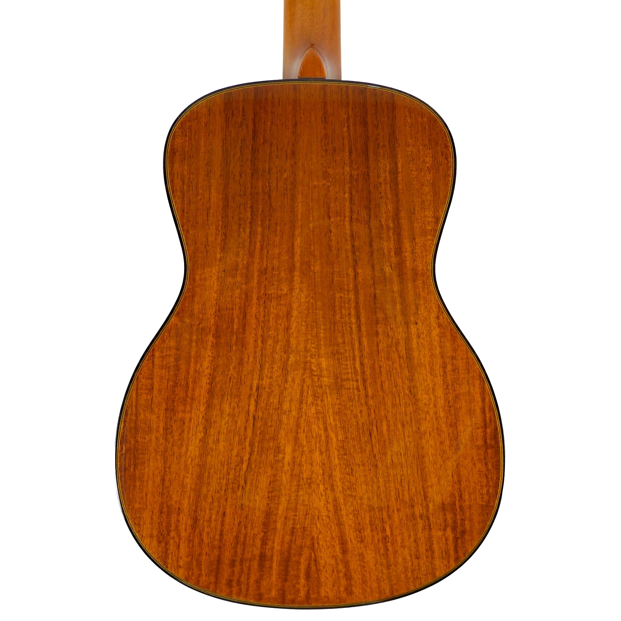 Rear view highlighting the warm grain and glossy finish of the BKT-250G’s laminated acacia back.