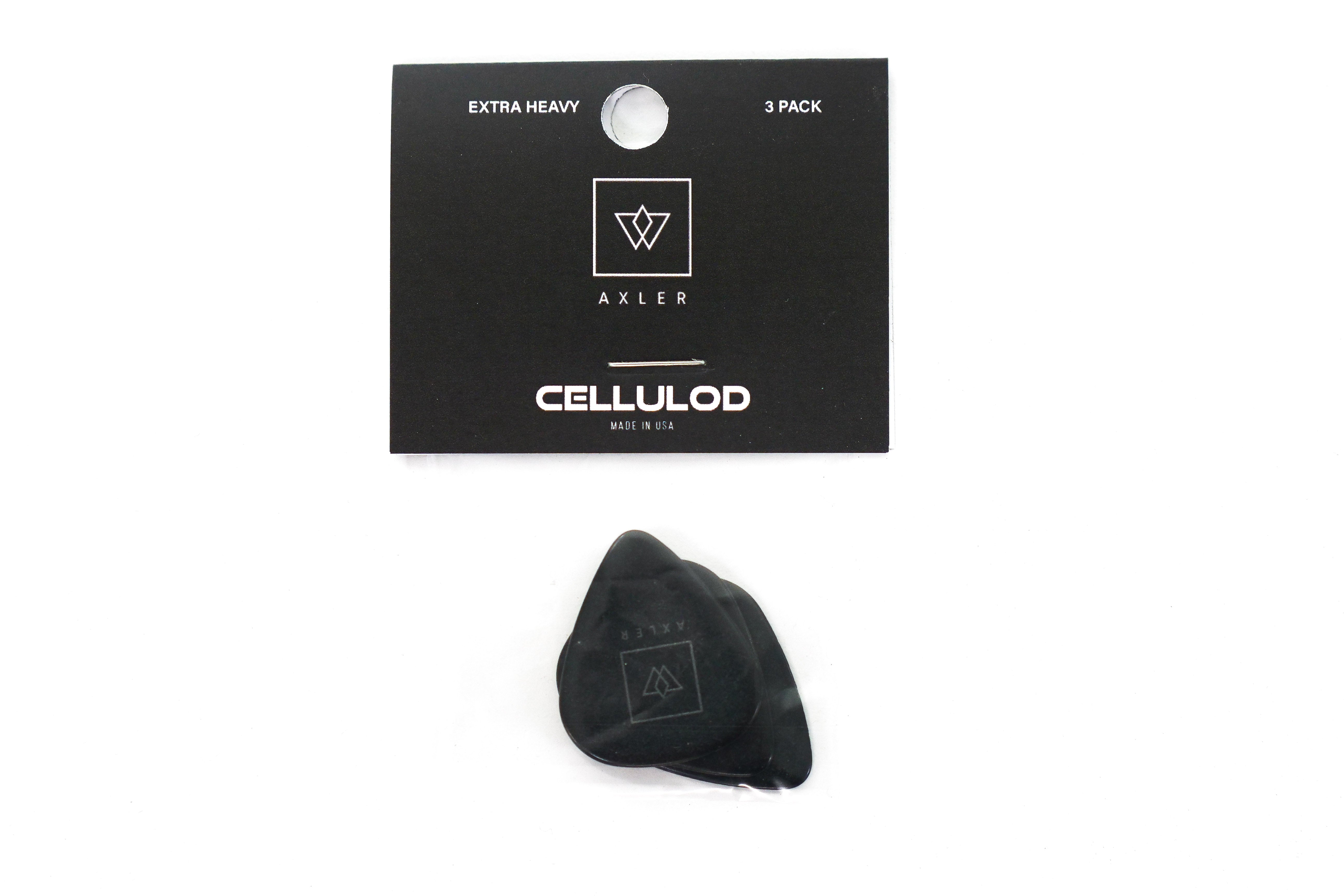 Vosta Extra Heavy Celluloid Black Picks