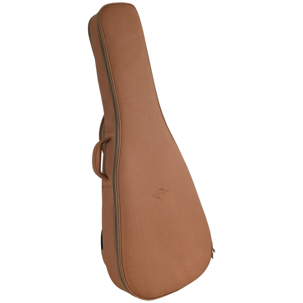 ProTour BV-1513 parlor guitar gig bag in salmon padded nylon, front view with the ProTour logo