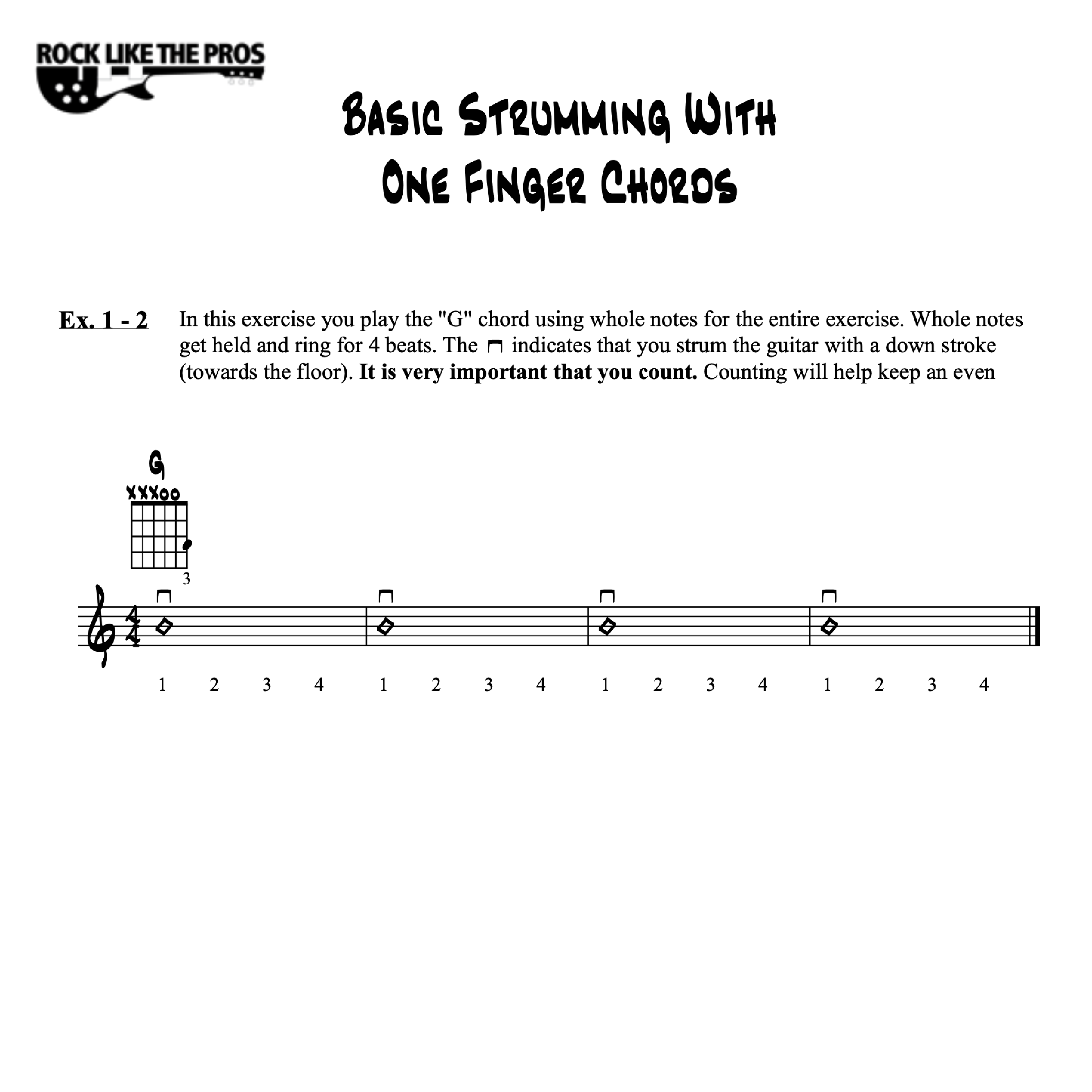 Beginning Guitar Starter Course - Rock Like The Pros