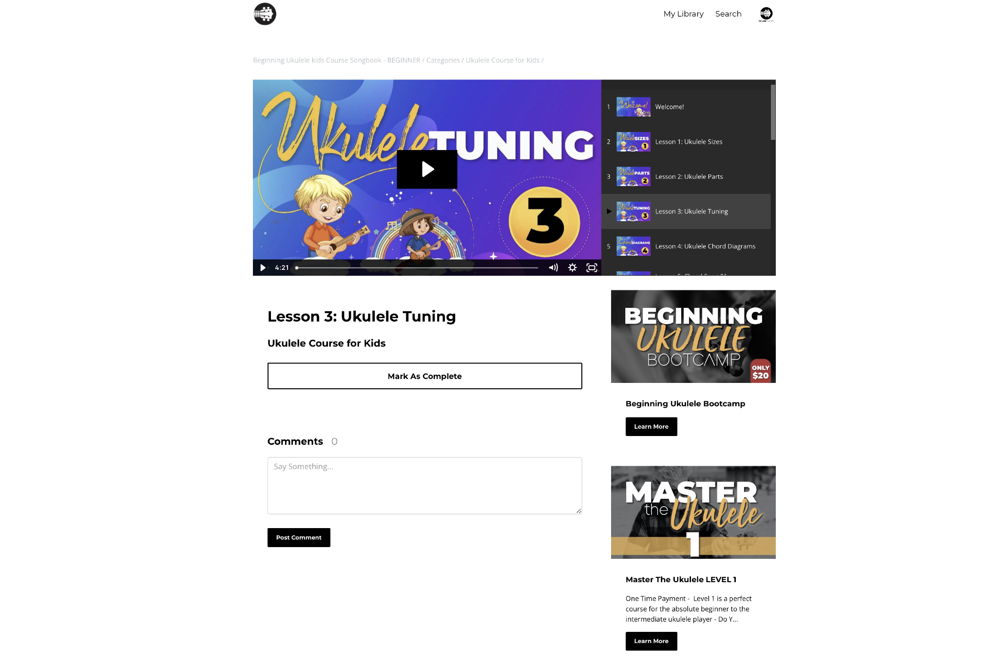 Beginning Ukulele kids Course Songbook - Uke Like The Pros