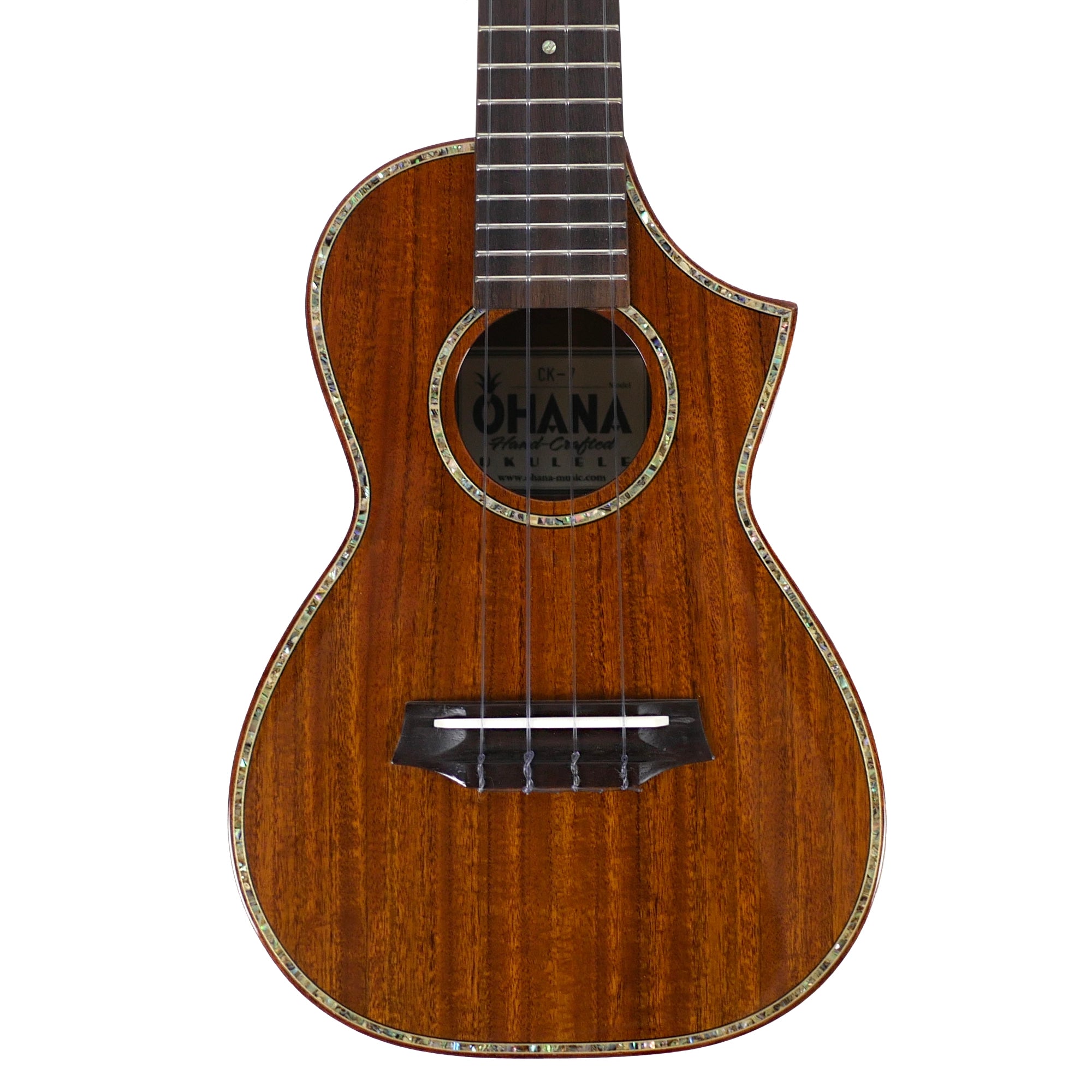 Ohana CK-7 Solid Acacia Concert Ukulele
