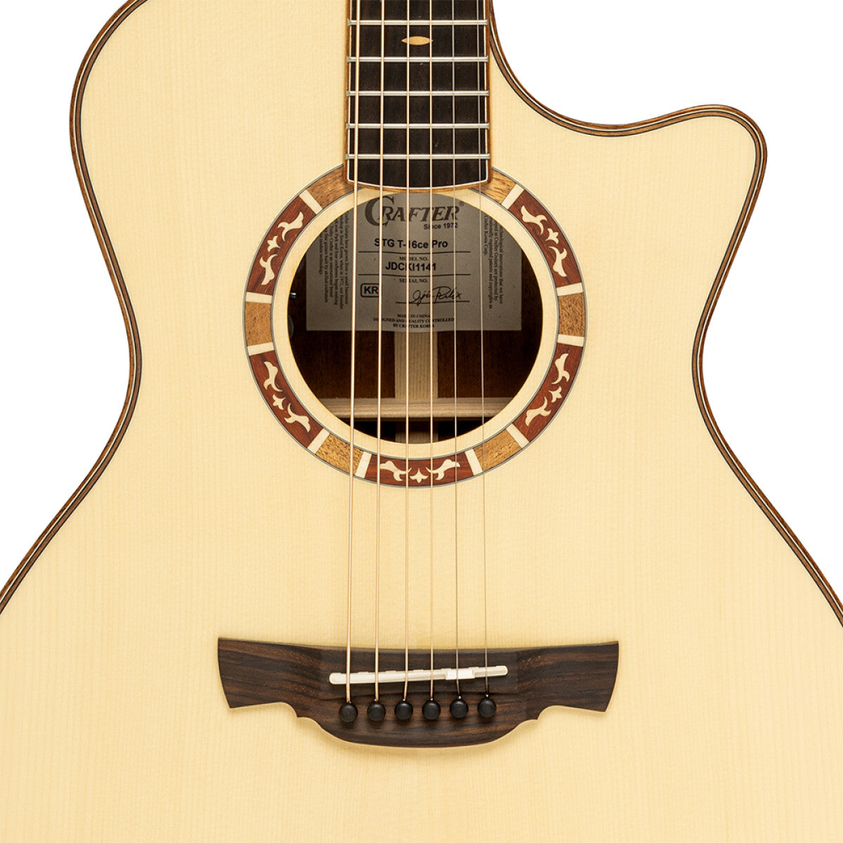 Crafter STG T16CE PRO Cutaway Orchestra Acoustic-Electric Guitar