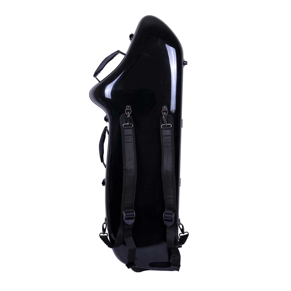 Crossrock Fiberglass Black Baritone Saxophone Case