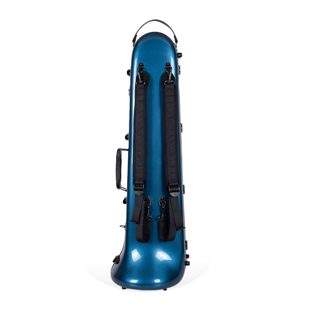 Crossrock Fiberglass Blue Tenor Trombone Case