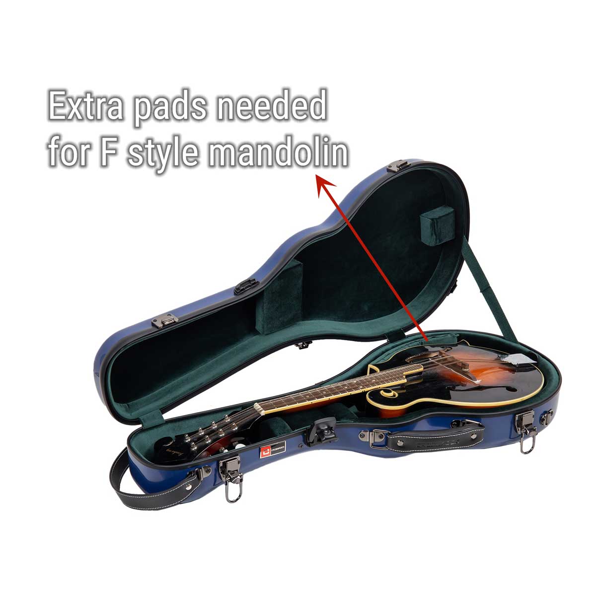 Crossrock CRF2020MAF Fiberglass A/F-Style Mandolin Case - Navy Blue