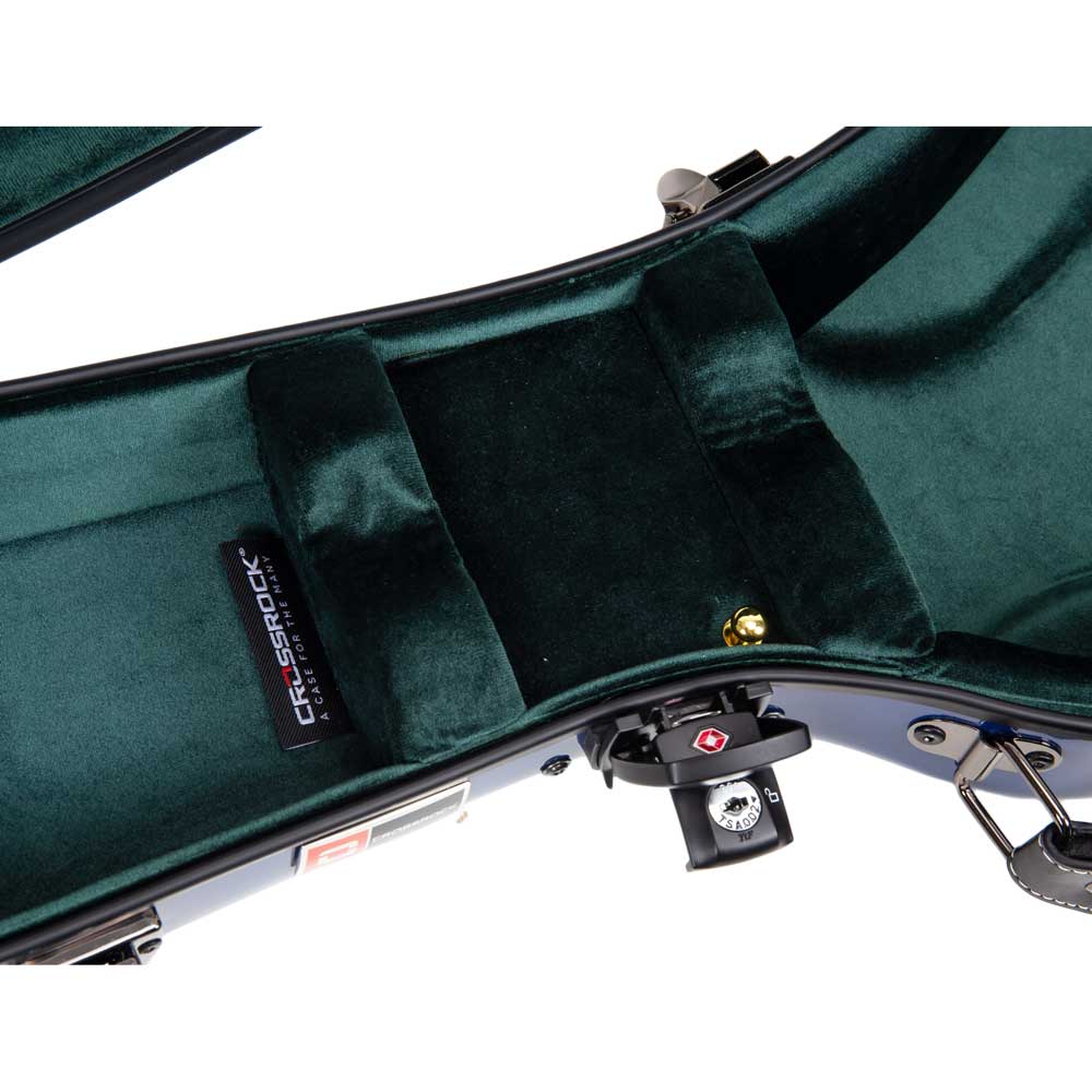 Crossrock CRF2020MAF Fiberglass A/F-Style Mandolin Case - Navy Blue