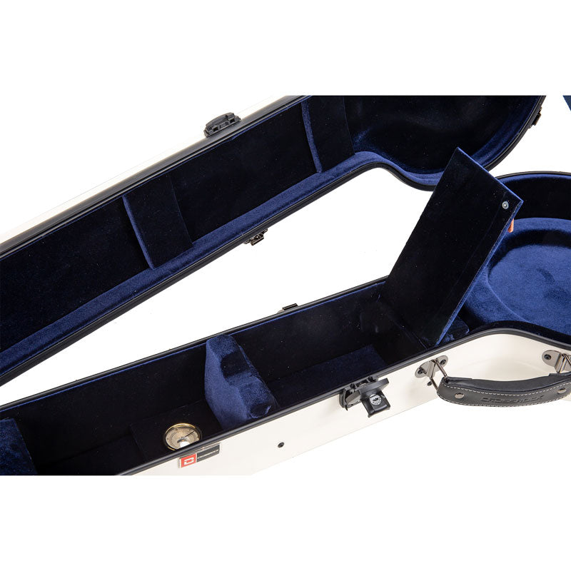 Crossrock CRF2020SOBJ Fiberglass Open-Back Tenor Banjo Case - Milky White