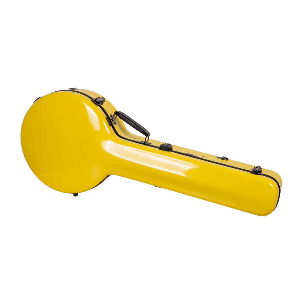 Crossrock Yellow fiberglass banjo case, interior