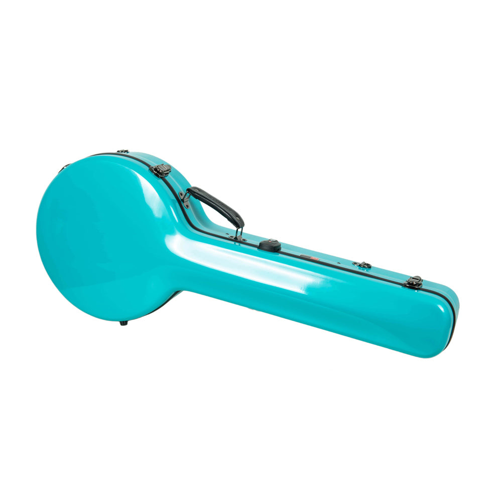 Crossrock Mint-Blue fiberglass banjo case, interior