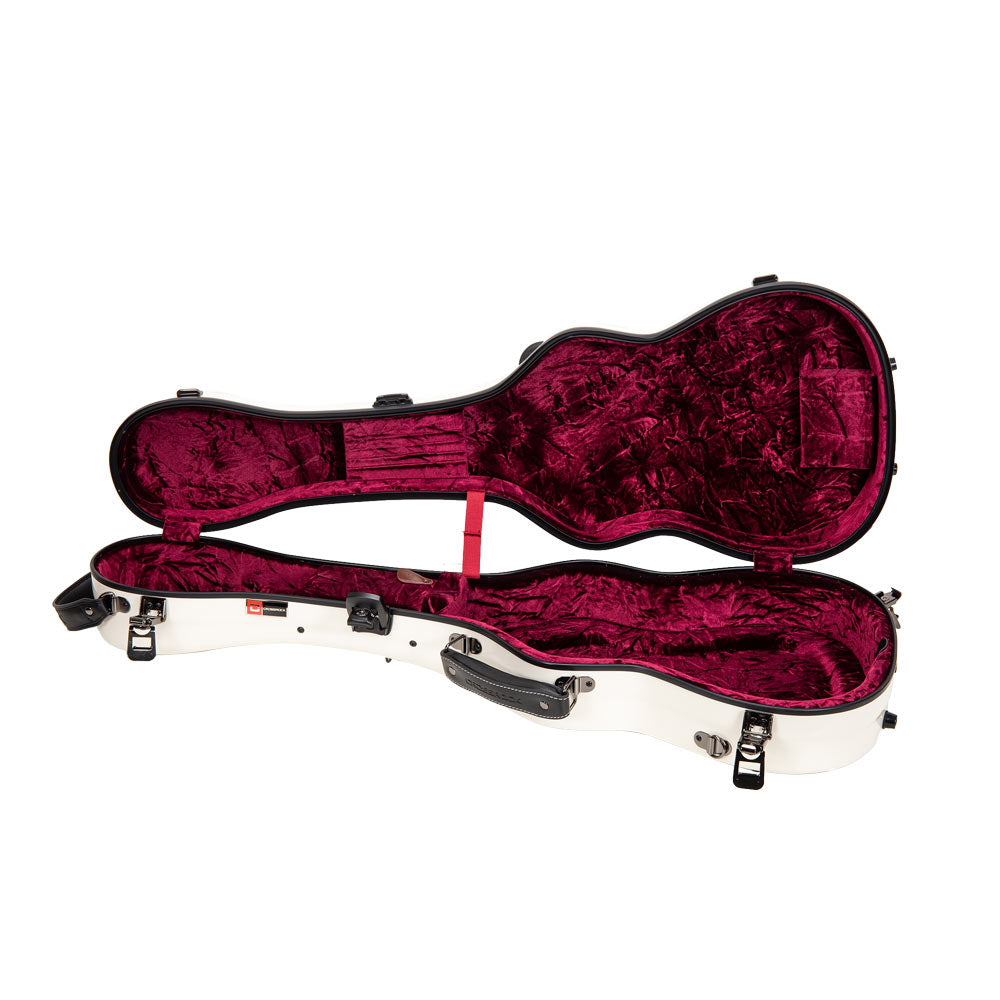 Crossrock CRF2030BU Fiberglass Baritone Ukulele Case - White